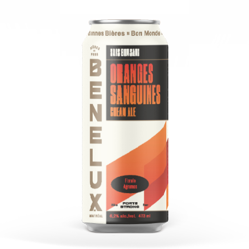 Canette de BENELUX Sans Bon Sang cream ale à l'orange sanguine